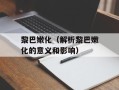 黎巴嫩化（解析黎巴嫩化的意义和影响）