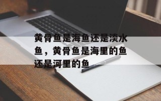黄骨鱼是海鱼还是淡水鱼，黄骨鱼是海里的鱼还是河里的鱼