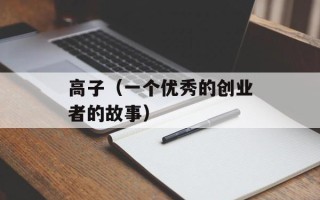 高子（一个优秀的创业者的故事）