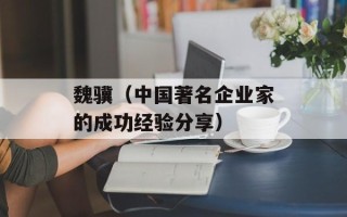魏骥（中国著名企业家的成功经验分享）