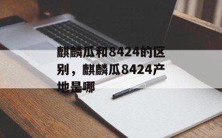 麒麟瓜和8424的区别，麒麟瓜8424产地是哪