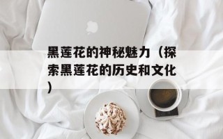 黑莲花的神秘魅力（探索黑莲花的历史和文化）