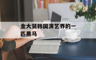 金大贤韩国演艺界的一匹黑马