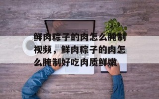 鲜肉粽子的肉怎么腌制视频，鲜肉粽子的肉怎么腌制好吃肉质鲜嫩