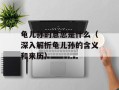 龟儿孙的意思是什么（深入解析龟儿孙的含义和来历）