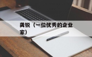 龚锐（一位优秀的企业家）