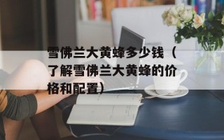 雪佛兰大黄蜂多少钱（了解雪佛兰大黄蜂的价格和配置）