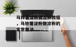 马铃薯淀粉做凉粉教程，马铃薯淀粉做凉粉的家常做法