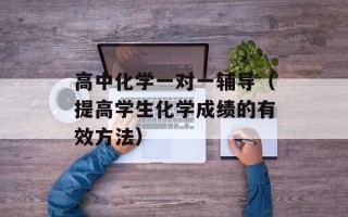 高中化学一对一辅导（提高学生化学成绩的有效方法）