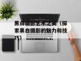 黑白摄影艺术之美（探索黑白摄影的魅力和技巧）