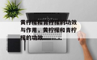 黄柠檬和青柠檬的功效与作用，黄柠檬和青柠檬的功效