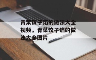 青菜饺子馅的做法大全视频，青菜饺子馅的做法大全图片