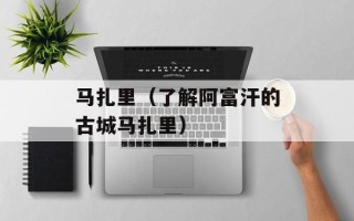 马扎里（了解阿富汗的古城马扎里）