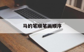 马的笔顺笔画顺序