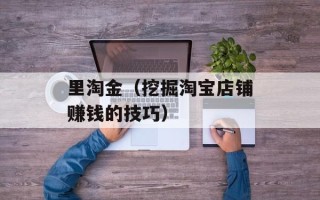 里淘金（挖掘淘宝店铺赚钱的技巧）